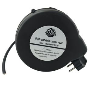 Carrete de Cable retráctil <span class=keywords><strong>pequeño</strong></span>, extensión de rebobinado automático con resorte para <span class=keywords><strong>enchufe</strong></span> Euro/UK, cables de alimentación, aspiradora, Euro/UK - Product Image 1