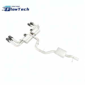 Système d'échappement Cat-Back à haut débit avec soupape SS304 et silencieux pour VW Tiguan, commande à distance de la soupape électronique - Product Image 1