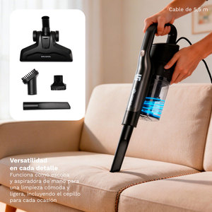 Aspirateur à bâton Asp-Roller 600W 16Kpa avec filtre Hepa lavable et câble de 5,5 m pour le nettoyage des sols à la maison - Product Image 4