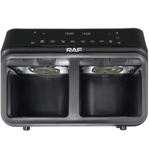 Freidora de Aire de Doble Cesta Transparente con Ventana de Observación, Tanque Doble de 4L, Capacidad Eléctrica de 8L, Freidoras de Aire Duales Independientes - Product Image 5