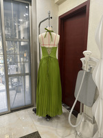 Robe plissée décontractée européenne et américaine pour femmes, robe de soirée sexy à bretelles, robe longue pour club et soirée