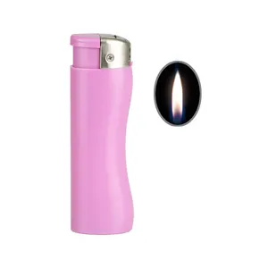 Cheap Big Size Plastic lighter Refillable Butane Lighter Disposable Electric LED Lighter