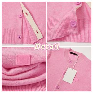 Chaqueta cárdigan de invierno para mujer con <span class=keywords><strong>cuello</strong></span> bordado para Smiley Ance Studio Top suéter de punto para el cabello primavera otoño nuevo - Product Image 3