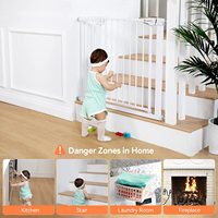Grand portail de sécurité en métal pour bébé intérieur/extérieur protecteur d'escalier pour animaux de compagnie porte d'extension pour toilettes escaliers porte d'escalier rétractable pour bébé