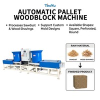 Machine de fabrication de blocs de palettes en bois recyclé avec moteur, commande CNC automatique, certifiée CE pour l'industrie de l'emballage en bois