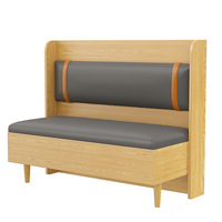Ensemble de mobilier de restaurant moderne et minimaliste en bois massif avec structure métallique rectangulaire pour usage commercial – Idéal pour la restauration rapide, les salons de thé et les cafés.