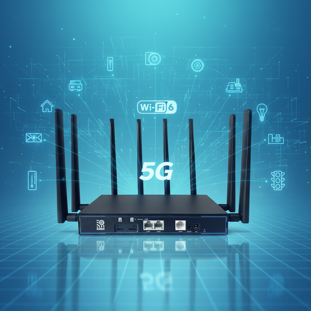 5G Modem Wifi6 Unlocked Enterprise Routers 3000mbps Openwrt IPQ5018 CPE 4G Wifi 6 Wi-Fi Router With Sim Card Slot