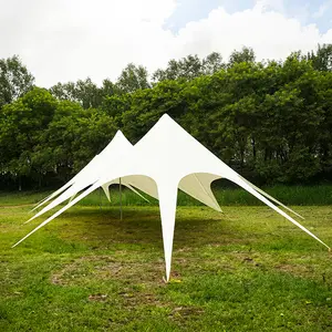 Hot Selling Oxford Fabric Waterproof Large Space 20*8 meters White Khaki Camping Hotel Star Tent