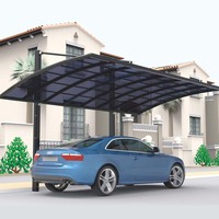 Cochera Cantilever de Aluminio Premium, Protección UV Impermeable para Viviendas Modernas y Patios Exteriores