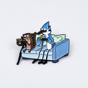 Broche Creativo de Metal con Diseño de Pájaro Azul y Topo de Dibujos Animados, Accesorio Lindo para Mochila, Colgante Decorativo - Product Image 6