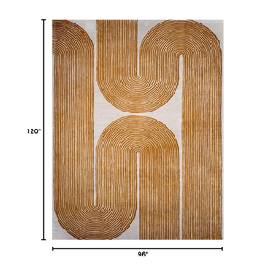 Tapis en laine touffeté à la main de style haut-bas Design persan moderne pour une utilisation à la maison Tapis élégant pour manger Vivre Inde Origine - Product Image 3