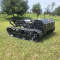 Tondeuse à gazon robotisée miniature personnalisée de 900 mm avec accessoires de déneigement, télécommande sans fil, moteur 4 temps, industrielle pour les niveleurs de terrain en DIY