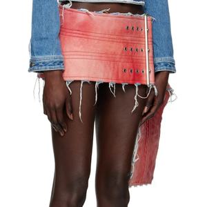 Mini-jupe en jean non extensible, mini-jupes en cuir et en jean pour femmes, sexy, vente chaude - Product Image 1