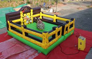 Taureau mécanique gonflable en PVC à prix abordable avec <span class=keywords><strong>tapis</strong></span> de protection, machine de rodéo certifiée EN14960, garantie de 2 ans - Product Image 5