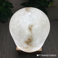 Panneau de décoration en pierre rétro-éclairé en onyx blanc abat-jour transtones Faux albâtre lampadaire art mural décor à la maison