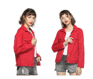 <span class=keywords><strong>Giacca</strong></span> di jeans da <span class=keywords><strong>donna</strong></span> di colore bianco per il nuovo anno e la primavera - Product Image 4