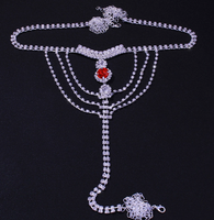 Chaîne de corps en cristal pour bijoux de mode, ceinture de bikini, chaîne de ventre, bijoux de corps
