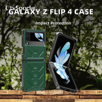 Étui de téléphone de luxe pour Samsung, protection d'écran antichoc, étui de téléphone portable noir pour Samsung Z Flip 4 Z Flip3