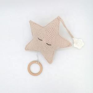 Juguetes de peluche de ganchillo hechos a mano, caja de música con cuna, <span class=keywords><strong>Luna</strong></span> interior, 100% - Product Image 4