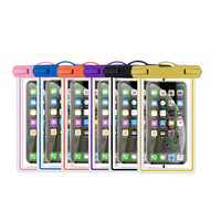Étui de téléphone portable étanche en PVC lumineux personnalisé avec logo, sacs de téléphone résistants à l'eau en gros