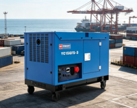 Générateur diesel silencieux 20 kVA, puissance nominale 15 kW, groupe électrogène portable bicylindre en V pour usage domestique, AVR, grand réservoir de 26 L, 230 V 400 V CC