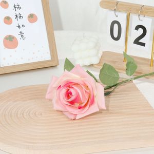 Rosa singola a testa singola 2026 per decorazioni nuziali, Materiale per rose con bordo arrotolato, Fiore artificiale per paesaggistica - Product Image 5