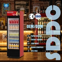 Vitrines de réfrigérateur de marque à faible de réfrigérateur transparents spacieux pour le magasin de franchise de boissons