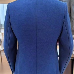 <span class=keywords><strong>Costume</strong></span> de marié bleu royal sur mesure de qualité supérieure, formel, à simple boutonnage, coupe ajustée, 3 pièces pour hommes - Product Image 4