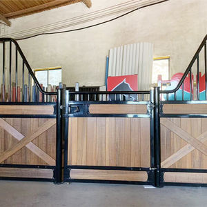 现代豪华便携式马厩不锈钢进料器设备可重复使用的稳定预制隔间 - Product Image 2