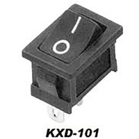 Interrupteur à bascule noir 10A/125V 6A/250V 2-4 broches ON/OFF DPST à clipser pour connecteur de câblage électrique d'appareils ménagers