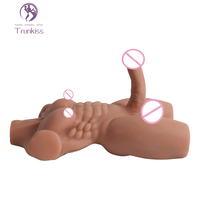 Dildo Natural de Medio Cuerpo Fuerte para Hombres, Muñeca de Silicona, Juguetes Sexuales para Adultos, Piel Realista para Masturbación Femenina, Ropa Íntima de Mujer