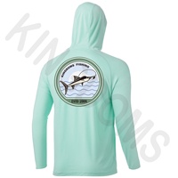 Kaos Jersey Mancing Polos Ukuran Besar dengan Hoodie, Lengan Panjang, Custom, Grosir, Cepat Kering, Anti Air, Bernapas, UPF 50