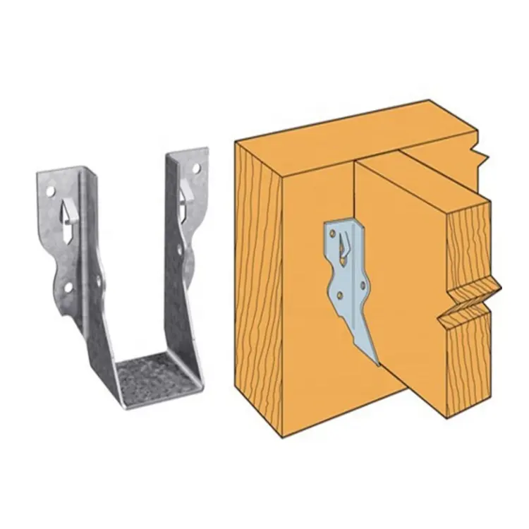 Materiais de construção de preço de fábrica, aço inoxidável, madeira dupla, cabide de junção, suporte para construção de madeira