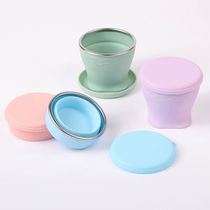 Offre Spéciale – Tasse en Silicone Pliable Multi-Usages 200 ml Anti-Fuite avec Bord Renforcé en Acier Inoxydable 304 – Vaisselle Réutilisable Écologique - Product Image 4