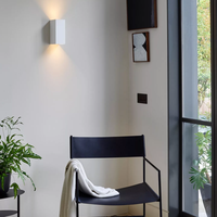 Applique murale LED verticale rectangulaire en aluminium IP65 étanche, noir mat et blanc, pour extérieur, vente en gros en ligne