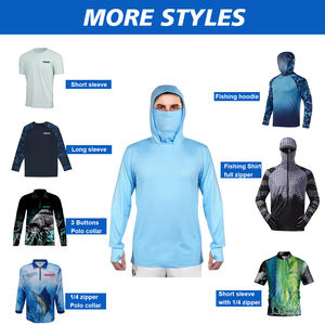 Chemises de pêche personnalisées Australie Uniforme de pêche imprimé par sublimation 3d à manches longues vêtements de pêche en polyester pour hommes unisexe - Product Image 6