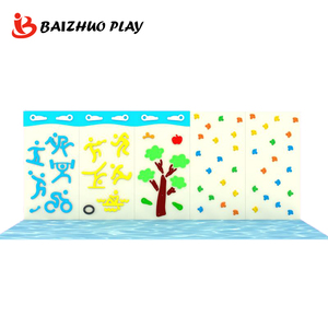 Senso di sviluppo fisico della scuola materna dell'interno della parete rampicante della stanza dei bambini della parete rampicante di plastica del PE - Product Image 6