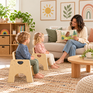 Muebles de Madera para Guardería y Preescolar Montessori, Juego de Mesa y Sillas para Niños, para la Hora del Cuento, Jardín de Infancia, Guardería, Niños Pequeños - Product Image 3