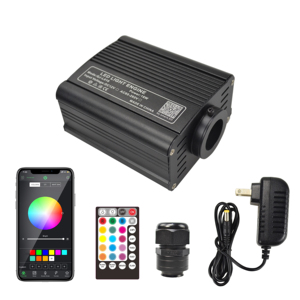 Kingshowstar Nouveau Kit de Plafonnier LED 16W RGBW à Fibre Optique avec Capteur, Mode <span class=keywords><strong>Musique</strong></span>, Télécommande/APP, Lumière Intérieure Étanche IP67 - Product Image 1