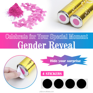 4 Blaue 4 Rosa Gender-Reveal-<span class=keywords><strong>Party</strong></span>-Zubehör Rauchpulver Konfetti-Sticks Gender-Reveal Konfetti-Pulver-Kanone - Product Image 5