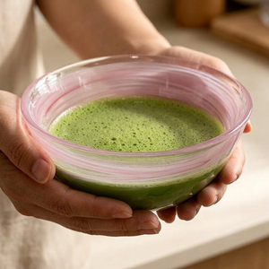 Tazón de Matcha de Vidrio Rosa Personalizado al por Mayor, Chawan Hecho <span class=keywords><strong>a</strong></span> Mano para la Preparación Ceremonial del Té - Product Image 3