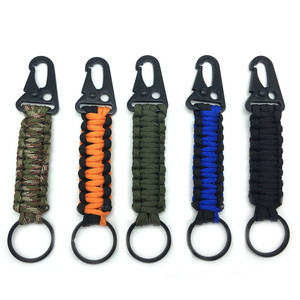 BSBH Wholesale Custom Carabiner Keychain Key Organizer Paracord Keyring for Camping Hiking Promotional Keychains Carabiners