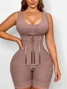 1 pièce Body sculptant colombien pour femme, effet gainant, contrôle ferme, rehaussement des fesses, amincissement des cuisses, en polyamide - Product Image 2