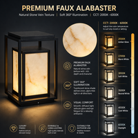 Lanterne de jardin moderne en faux albâtre 12W LED DC24V IP65 pour extérieur, villa, allée, pilier, éclairage Hongli Lighting, garantie 1 an