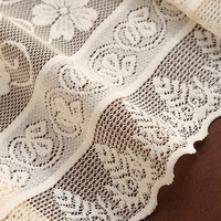 Nappe de table vintage en dentelle ajourée à franges, style américain, pour meuble TV, table basse, table à manger, chemin de table moderne et minimaliste