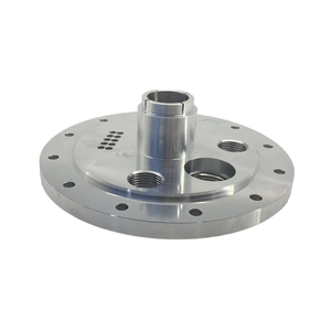 Placa base circular de aluminio CNC de tolerancia estrecha, piezas de mecanizado CNC personalizadas para torneado y fresado, para la automatización de conexiones de fluidos. - Product Image 6