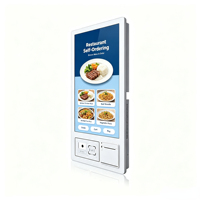 Kiosque mural de 21,5 pouces avec écran tactile 10 points, scanner, imprimante, lecteur de cartes, kiosque de paiement en libre-service pour hôtel