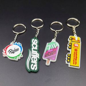 Manufacturer Wholesale Custom Logo <b>Key</b> <b>Chain</b> Embossed 2D Silicon Rubber Soft Pvc Keychain - Product Image 4