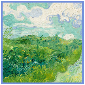 <span class=keywords><strong>Marca</strong></span> de lujo <span class=keywords><strong>Van</strong></span> <span class=keywords><strong>Gogh</strong></span> pintura al óleo cabeza Hijab chal bufanda estilo China 90cm bufanda de seda de sarga para mujer Bandana bufanda cuadrada - Product Image 2