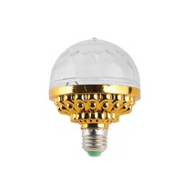 Ampoules LED Disco RGB COYOLED, boule rotative dorée, lampe de bar KTV, éclairage de fête coloré rotatif